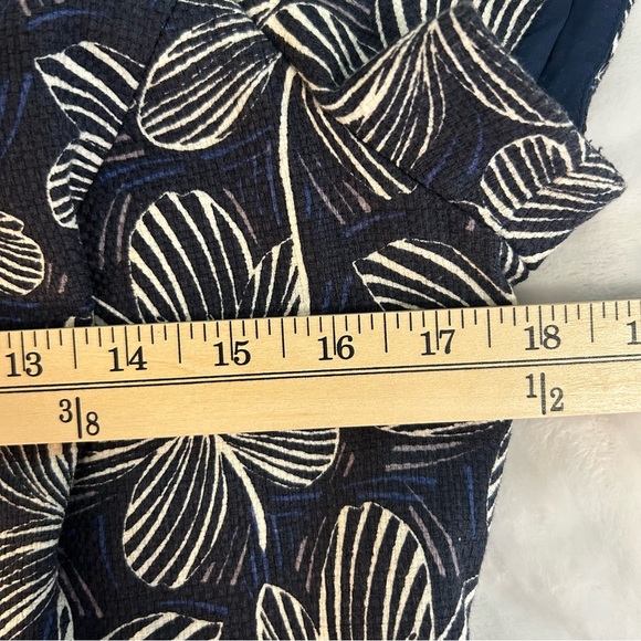 J. Crew Navy Floral Midi Sheath Dress sz 10 Career Feminine Retro “Mad Men” - Picture 8 of 11